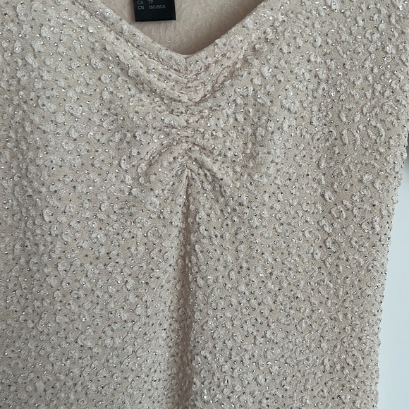 H&M dress beige sparkly size XS - Picture 5 of 5